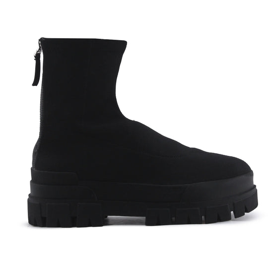 Bershka Zipper Textile Ankle Boot