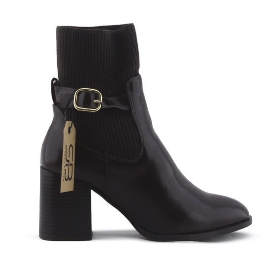 Zara Stretchable Buckle Strap Ankle Boot | 100% Authentic Leather