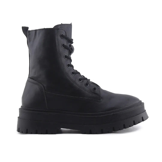 Stradivarius Zipper Lace Up Ankle Boot | 100% Authentic Leather