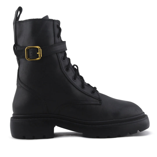 Zara Zipper Buckle Strap Lace Up Ankle Boot | 100% Authentic Leather