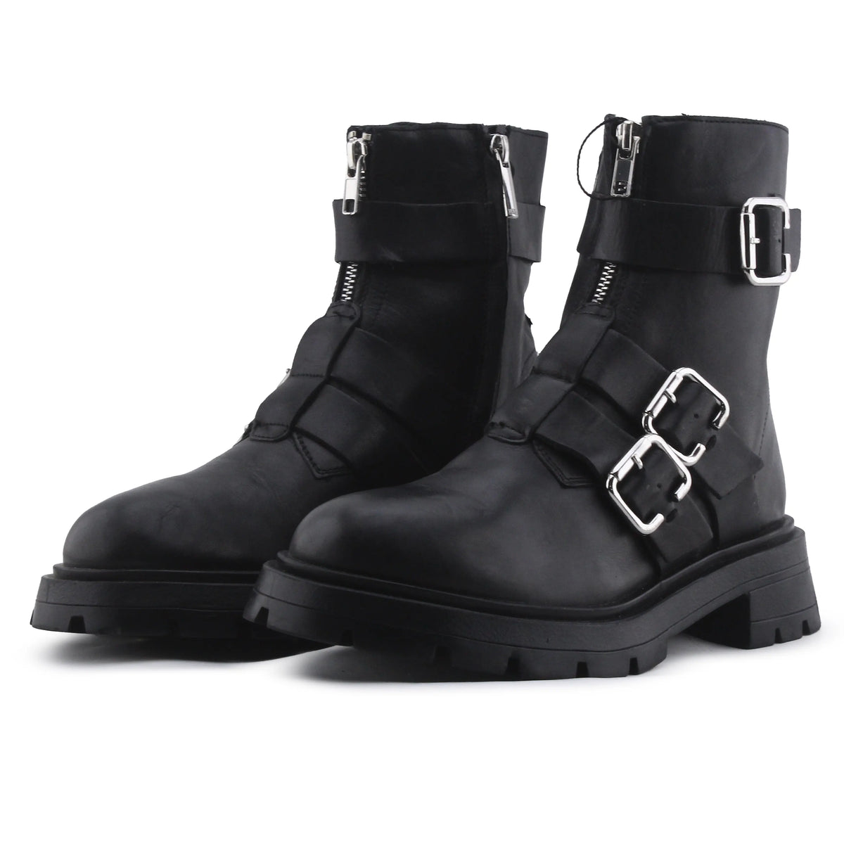 Zara Zipper Buckle Strap Ankle Boot | 100% Authentic Leather