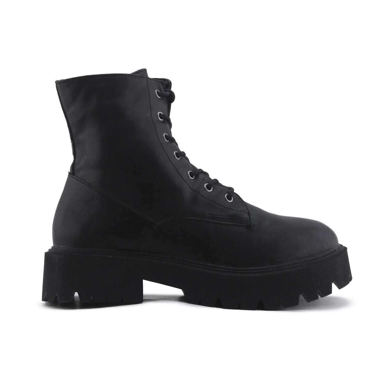 Bershka Zipper Lace Up Ankle Boot | 100% Authentic Leather