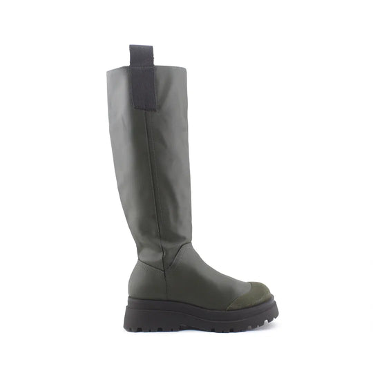 Stradivarius Zipper Knee High Boots (100% Authentic Leather)
