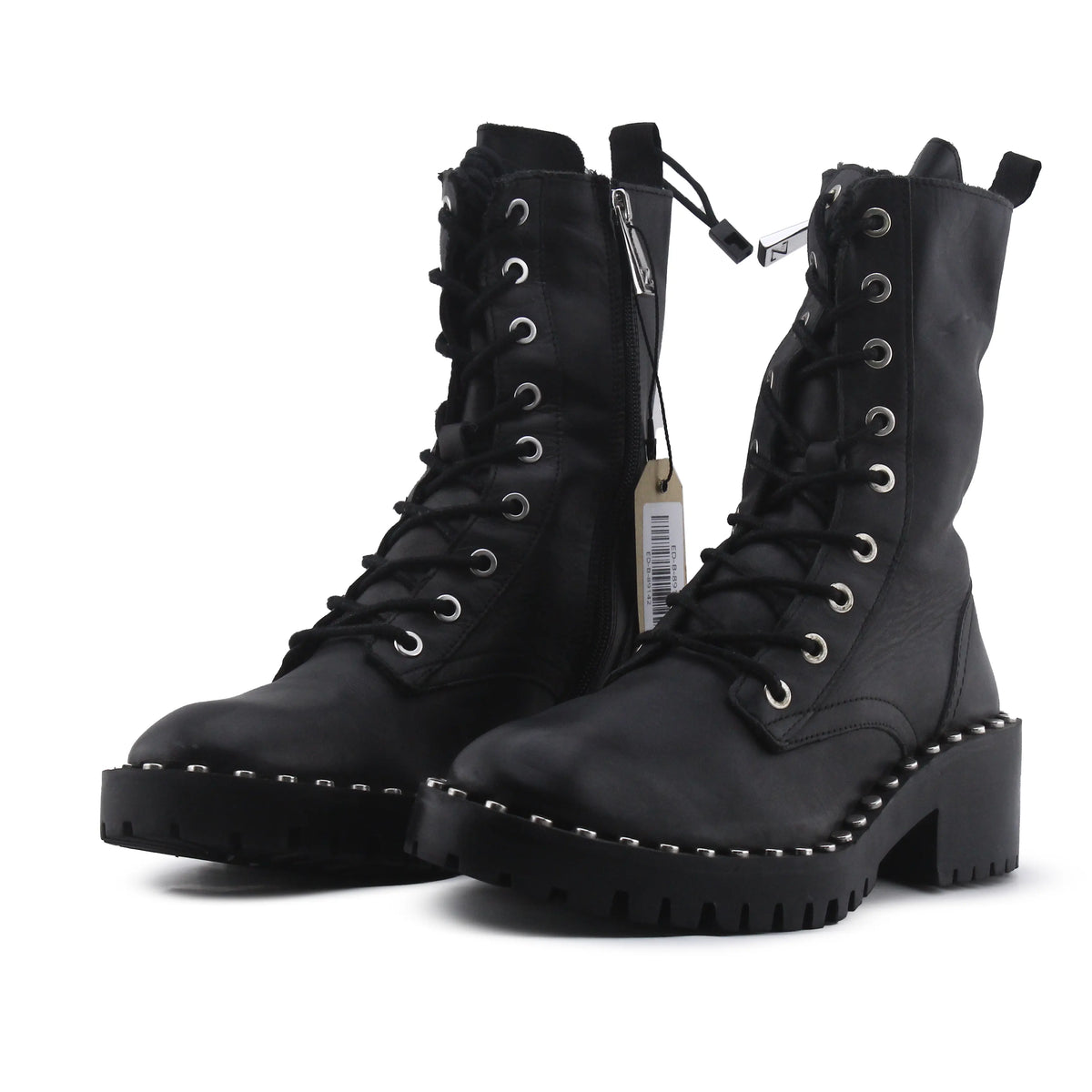 Zara Zipper Lace Up Ankle Boot | 100% Authentic Leather