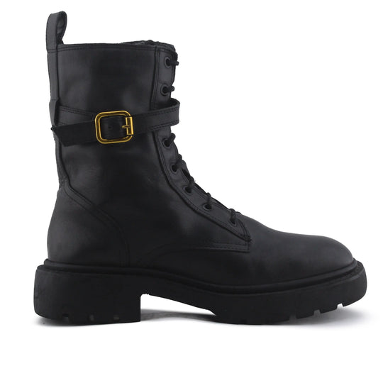 Zara Zipper Lace Up Buckle Strap Boot | 100% Authentic Leather