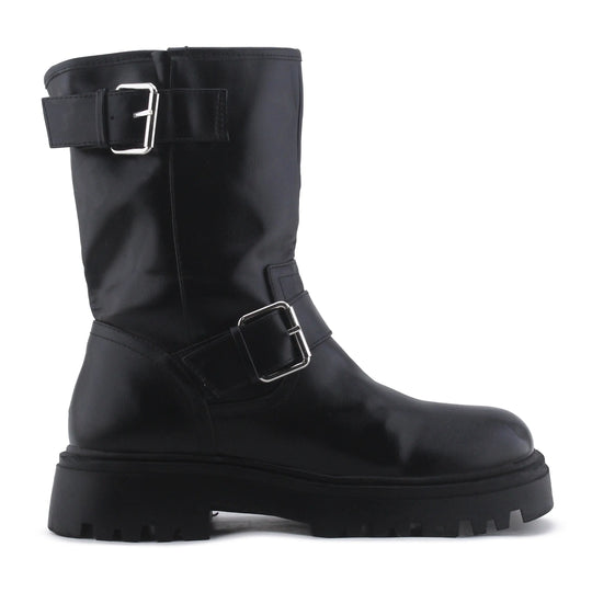 Pull & Bear Buckle Strap Ankle Boot | 100% Authentic Leather