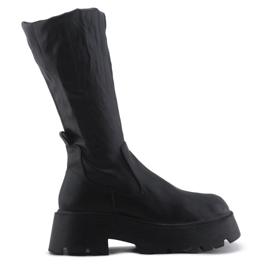 Pull & Bear Zipper Over The Knee Boot | 100% Authentic Leather