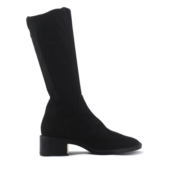 Zara Zipper Suede Over The Knee Boot