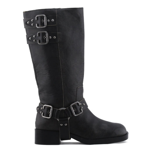 Stradivarius Buckle Strap Knee High Boot | 100% Authentic Leather