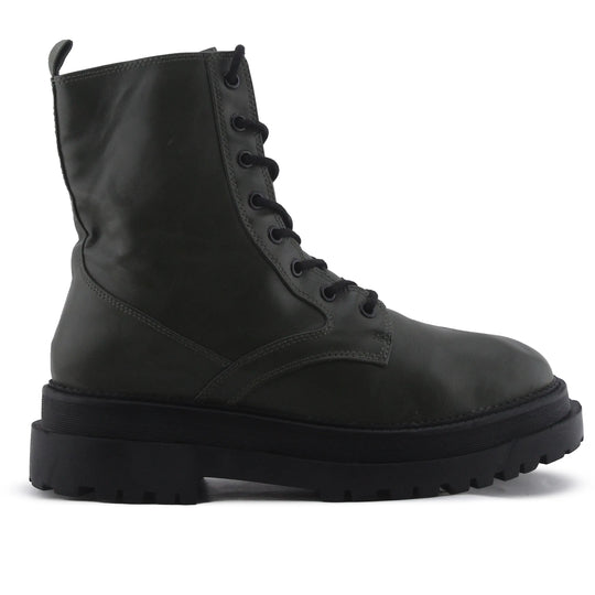 Stradivarius Zipper Lace Up Ankle Boot | 100% Authentic Leather
