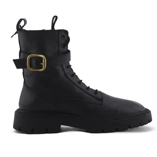 Zara Zipper Lace Up Buckle Strap Ankle Boot | 100% Authentic Leather