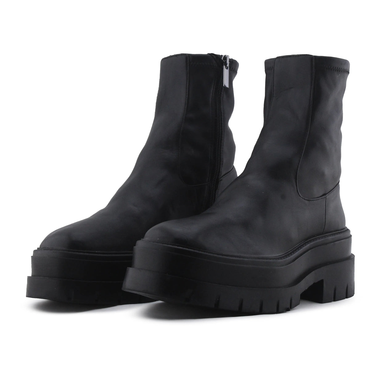 Bershka Zipper Ankle Boot | 100% Authentic Leather