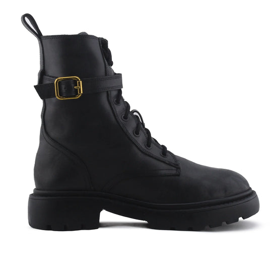 Zara Zipper Lace Up Buckle Strap Ankle Boot | 100% Authentic Leather