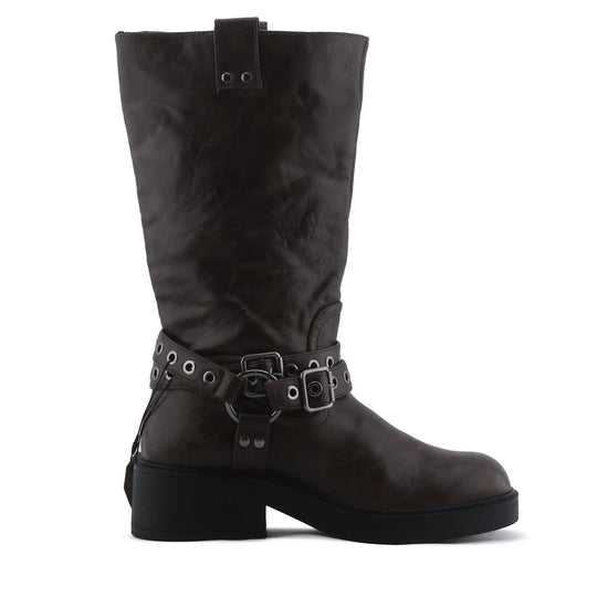 Bershka Buckle Strap Ankle Boot | 100% Authentic Leather
