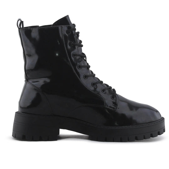 Pull & Bear Zipper Lace Up Ankle Boot