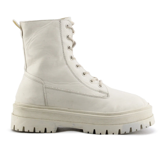Stradivarius Zipper Lace Up Ankle Boot | 100% Authentic Leather