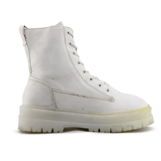 Stradivarius Zipper Lace Up Ankle Boot | 100% Authentic Leather