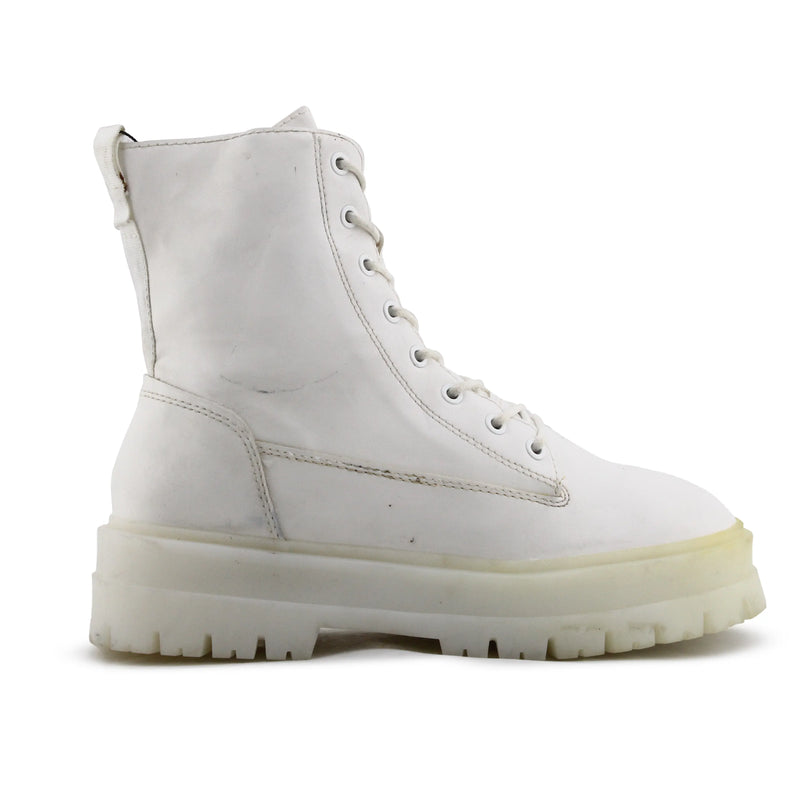 Stradivarius Zipper Lace Up Ankle Boot | 100% Authentic Leather