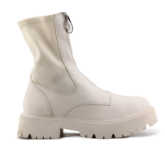 Bershka Zipper Ankle Boot | 100% Authentic Leather
