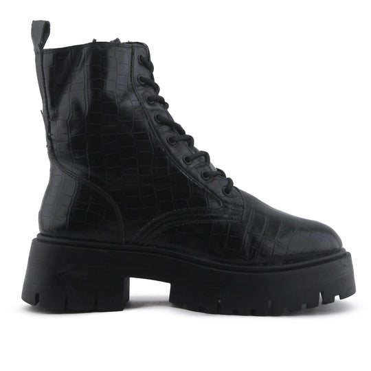 Stradivarius Zipper Lace Up Ankle Boot | 100% Authentic Leather