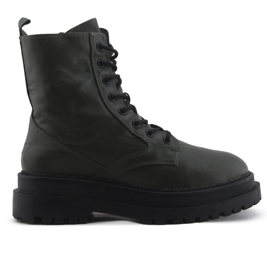 Stradivarius Zipper Lace Up Ankle Boot | 100% Authentic Leather