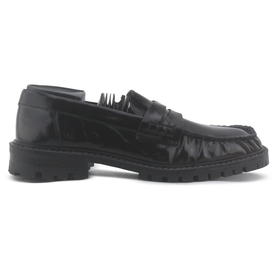 Zara Patent Penny Strap Loafers