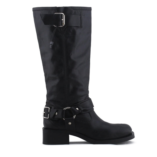 Zara Buckle Strap Knee High Boot | 100% Authentic Leather