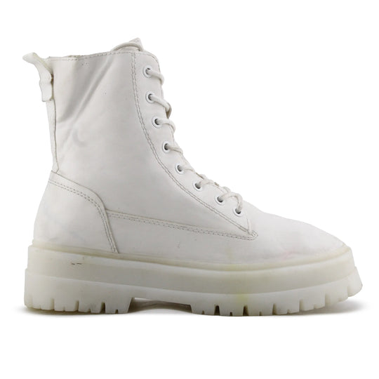 Stradivarius Zipper Lace Up Ankle Boot | 100% Authentic Leather