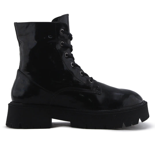 Bershka  Zipper Lace Up Ankle Boot | 100% Authentic Leather
