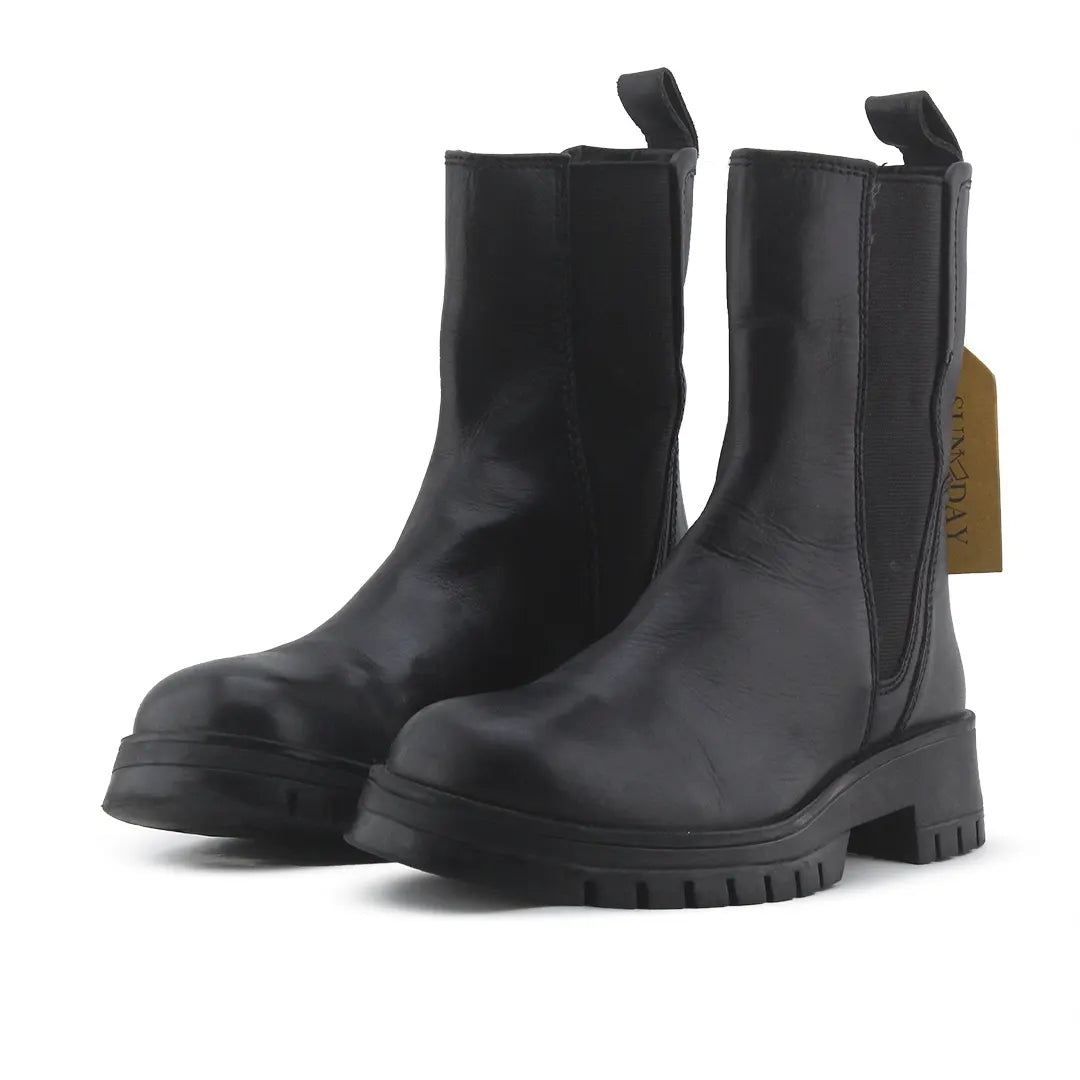 Zara Stretchable Ankle Boots | 100% Authentic Leather