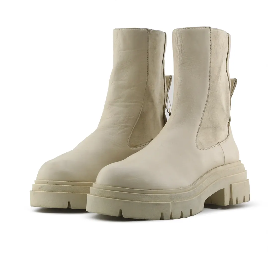 Zara Stretchable Combat Ankle Boots | 100% Authetic Leather