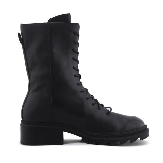 Zara Zipper Lace Up Ankle Boot | 100% Authentic Leather