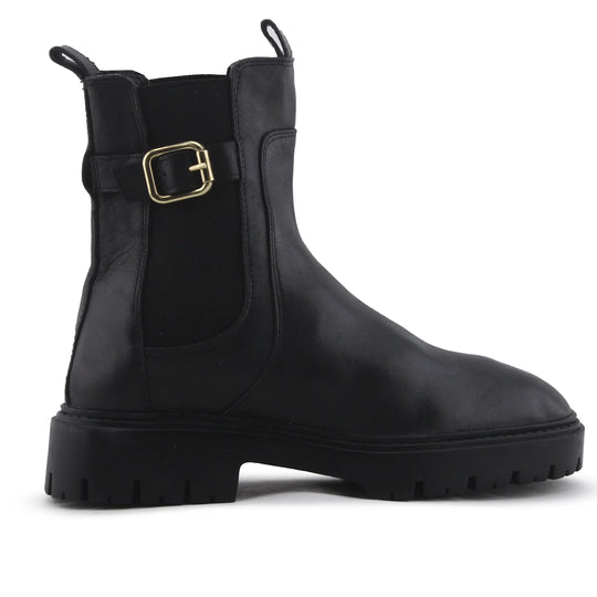 Zara Stretchable Buckle Strap Ankle Boot | 100% Authentic Leather