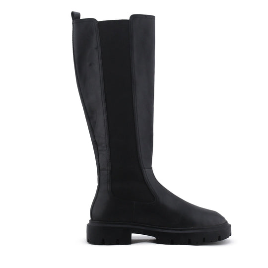 Massimo Dutti Stretchable Knee High Boot | 100% Authentic Leather