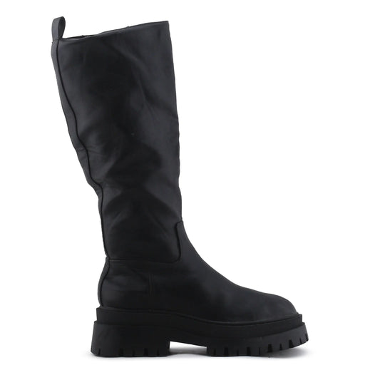 Stradivarius Zipper Knee High Boot | 100% Authentic Leather