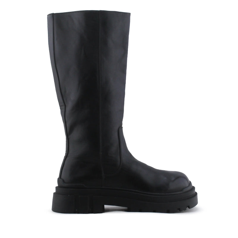 Bershka Zipper Knee High Boot | 100% Authentic Leather