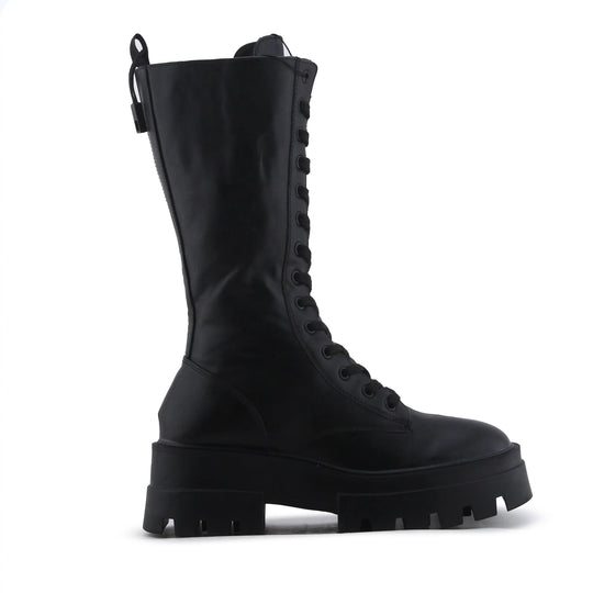 Pull & Bear Zipper Lace Up Ankle Boot | 100% Authentic Leather