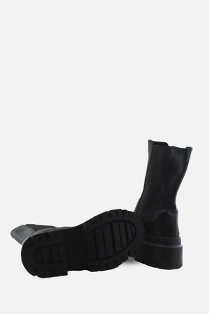 Pull & Bear Stretchable Combat Ankle Boots |100% Authentic Leather - sundaybazar