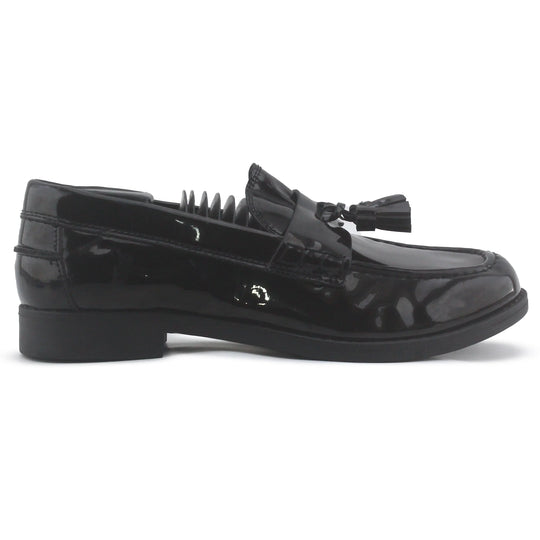 Zara Patent Penny Strap Loafers