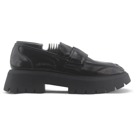 Zara Patent Penny Strap Loafers